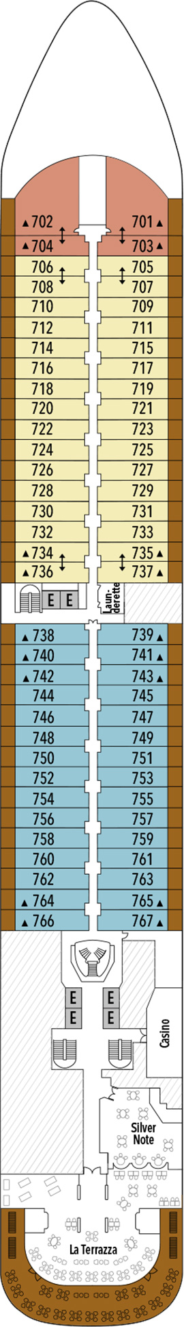 Silver Muse Deck 7 deck plan