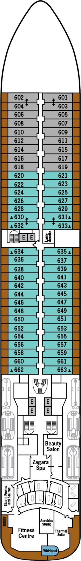 Silver Moon Deck 6 deck plan