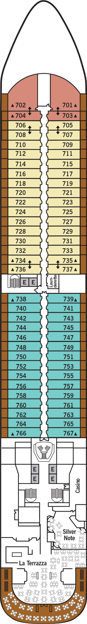 Silver Dawn Deck 7 deck plan