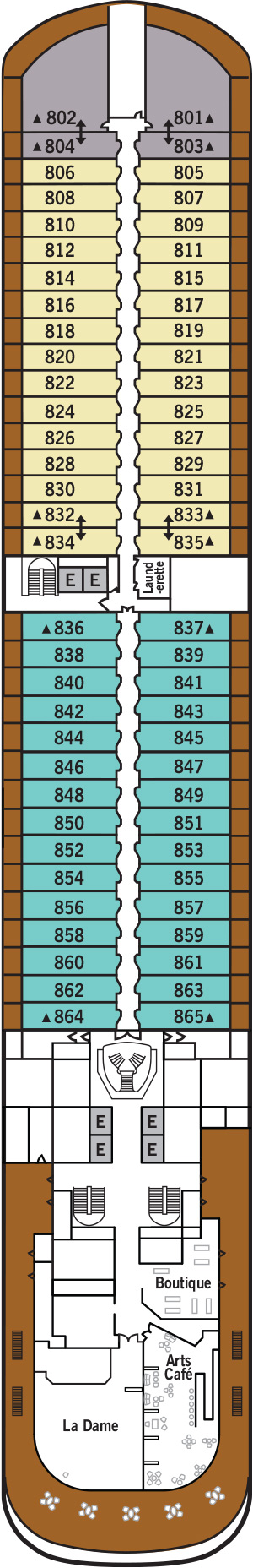 Silver Dawn Deck 8 deck plan