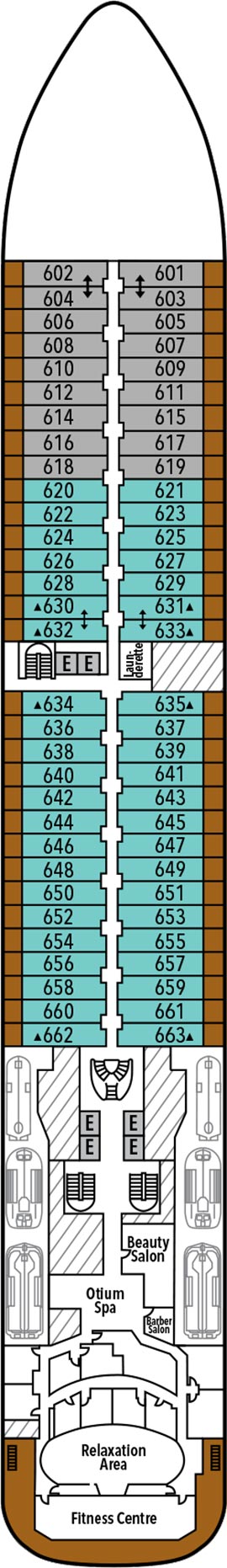 Silver Dawn Deck 6 deck plan