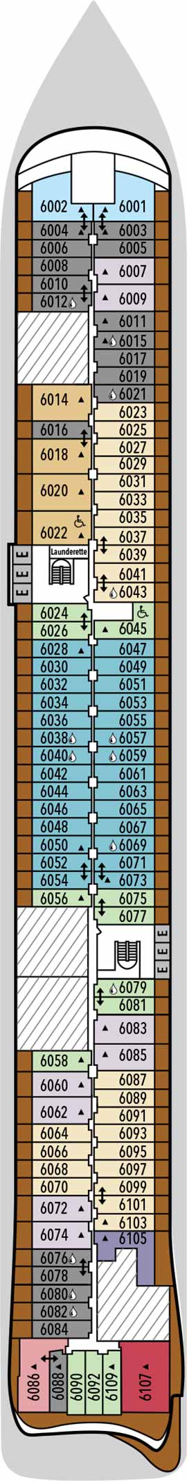Silver Nova Deck 6 deck plan