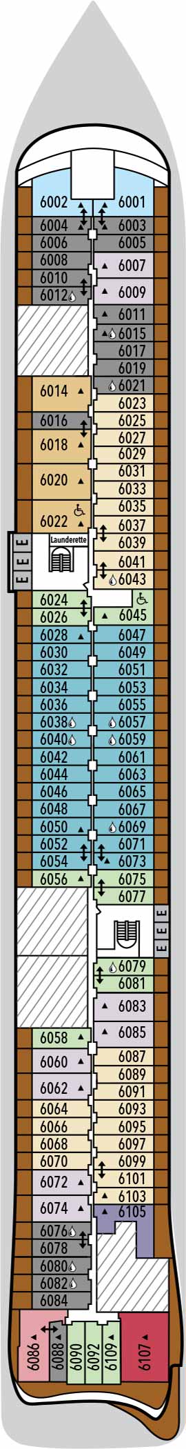 Silver Ray Deck 6 deck plan