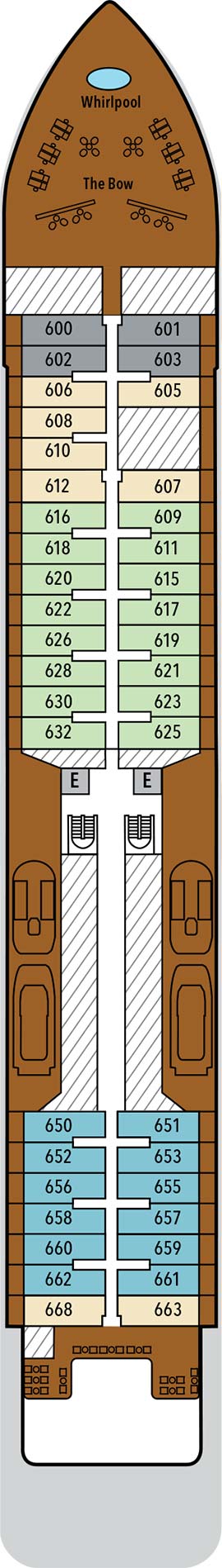 Silver Endeavour Deck 6 deck plan