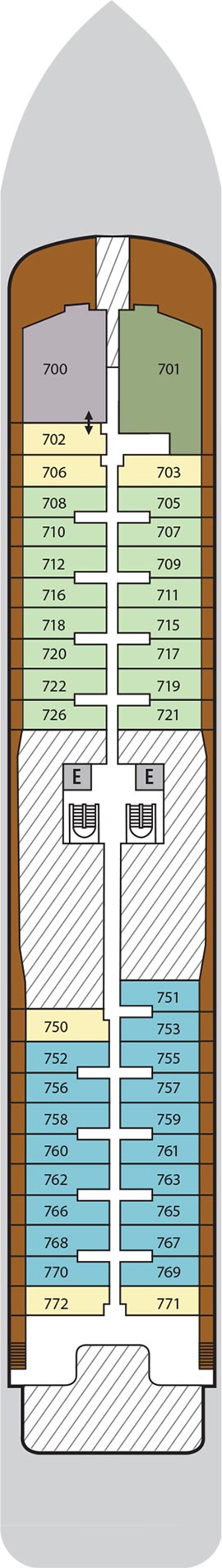 Silver Endeavour Deck 7 deck plan
