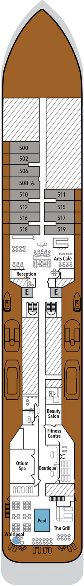 Silver Endeavour Deck 5 deck plan