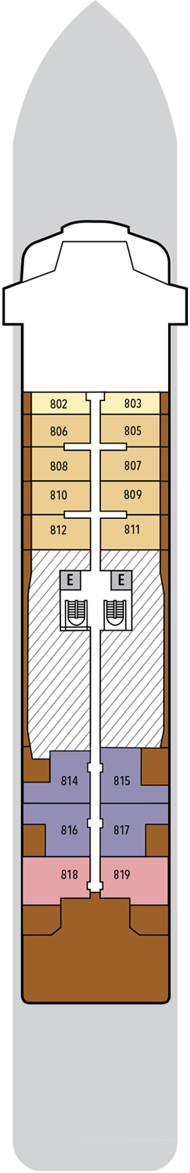 Silver Endeavour Deck 8 deck plan
