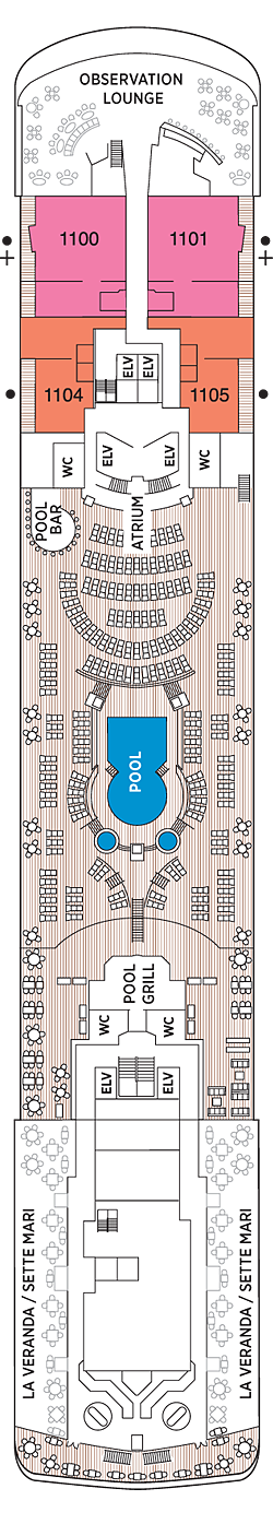 Seven Seas Voyager Deck 11 deck plan