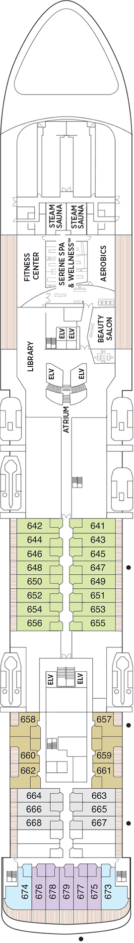 Seven Seas Voyager Deck 6 deck plan