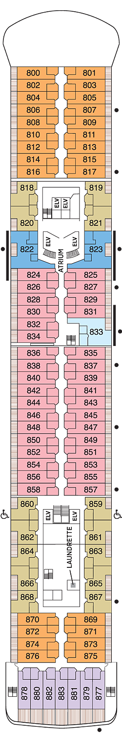 Seven Seas Voyager Deck 8 deck plan