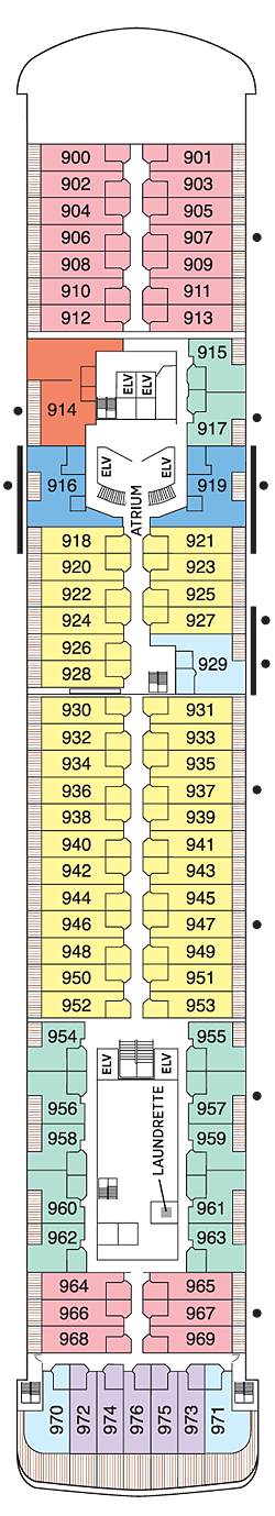 Seven Seas Voyager Deck 9 deck plan