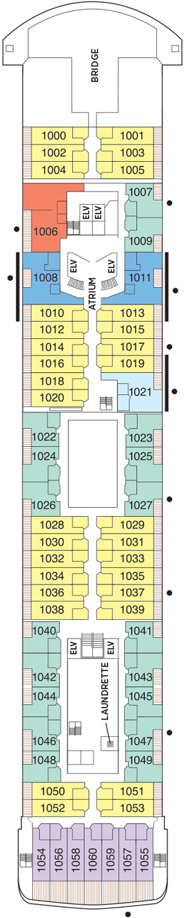 Seven Seas Voyager Deck 10 deck plan