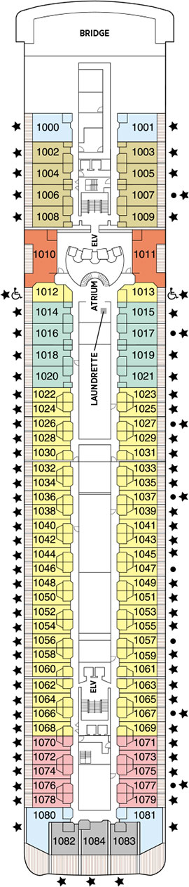 Seven Seas Mariner Deck 10 deck plan