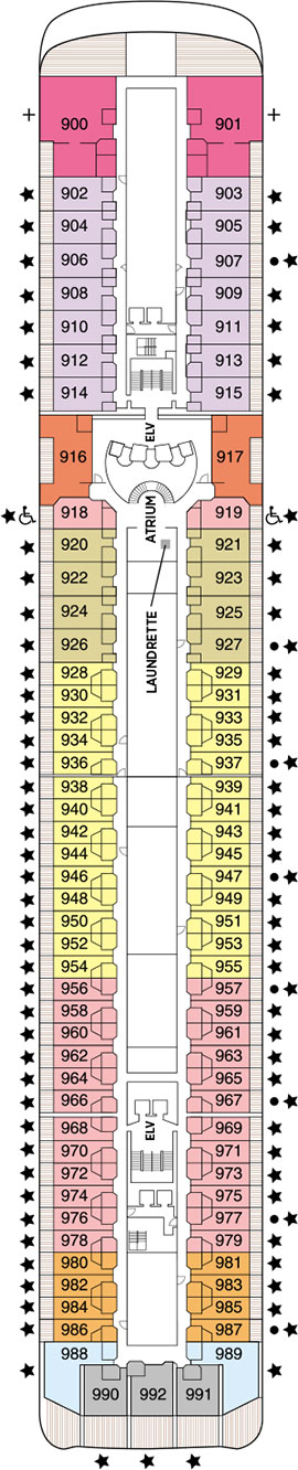Seven Seas Mariner Deck 9 deck plan