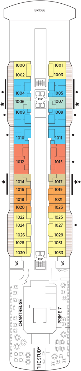 Seven Seas Explorer Deck 10 deck plan