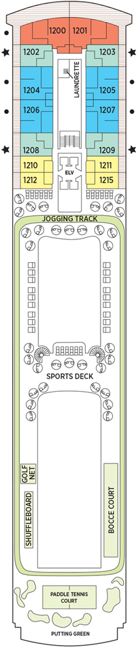 Seven Seas Explorer Deck 12 deck plan