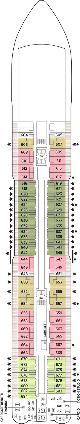 Seven Seas Splendor Deck 6 deck plan