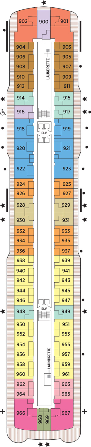 Seven Seas Splendor Deck 9 deck plan