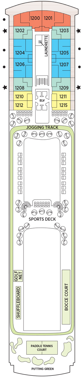 Seven Seas Splendor Deck 12 deck plan