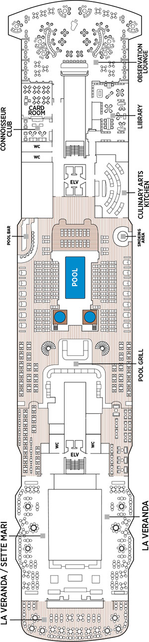 Seven Seas Grandeur Deck 11 deck plan