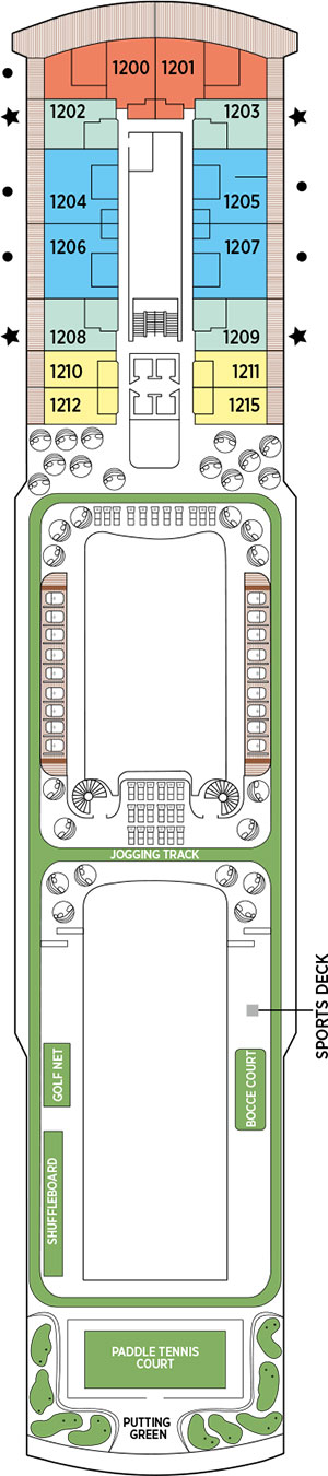 Seven Seas Grandeur Deck 12 deck plan