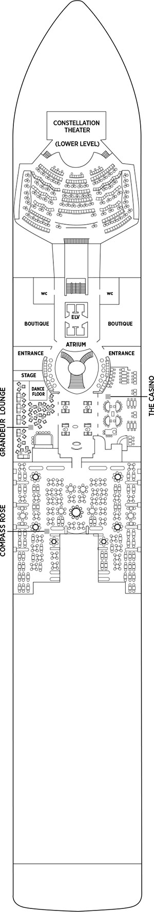 Seven Seas Grandeur Deck 4 deck plan