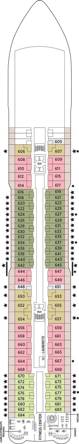 Seven Seas Grandeur Deck 6 deck plan