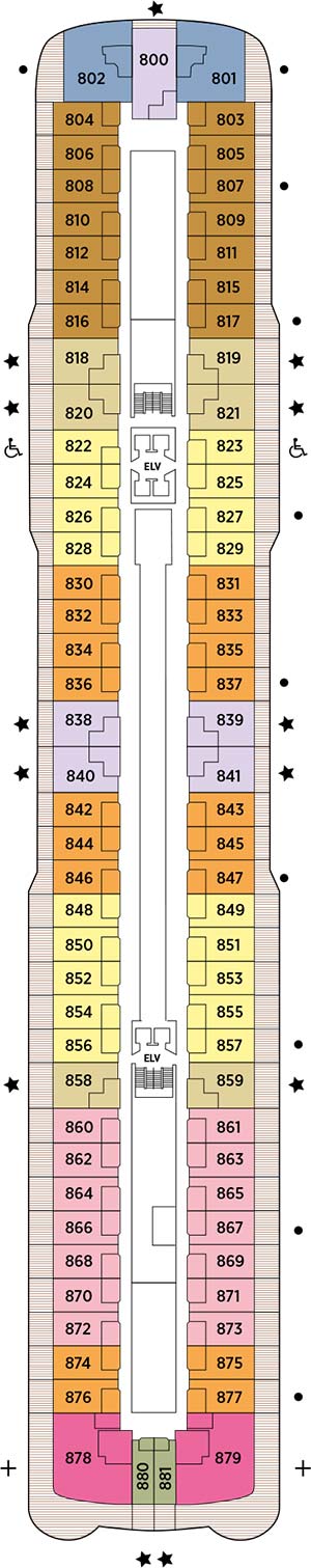 Seven Seas Grandeur Deck 8 deck plan