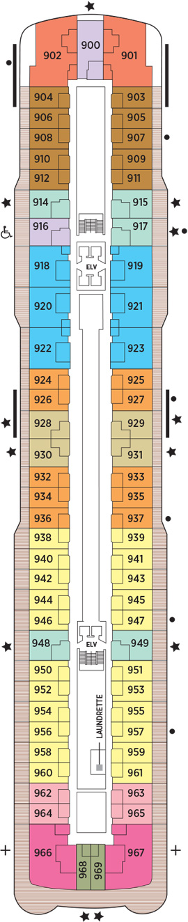 Seven Seas Grandeur Deck 9 deck plan