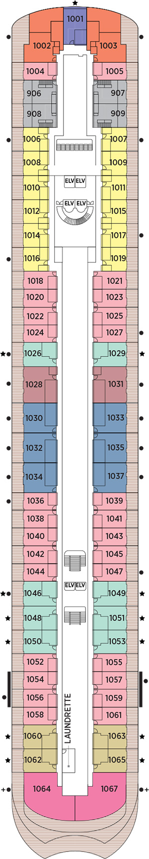 Seven Seas Prestige Deck 10 deck plan