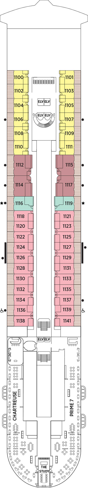 Seven Seas Prestige Deck 11 deck plan