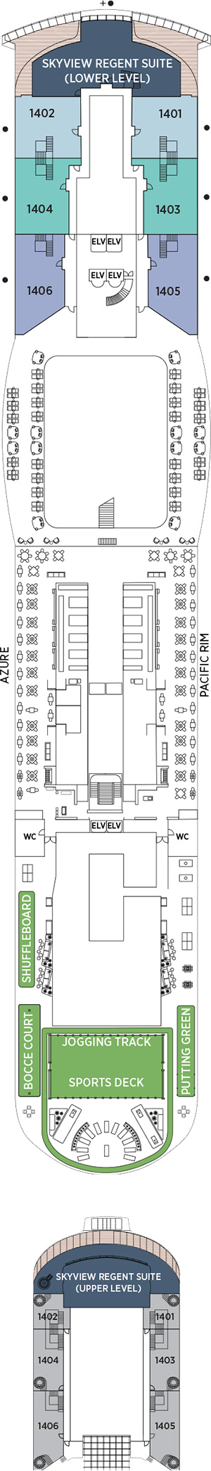 Seven Seas Prestige Deck 14 deck plan