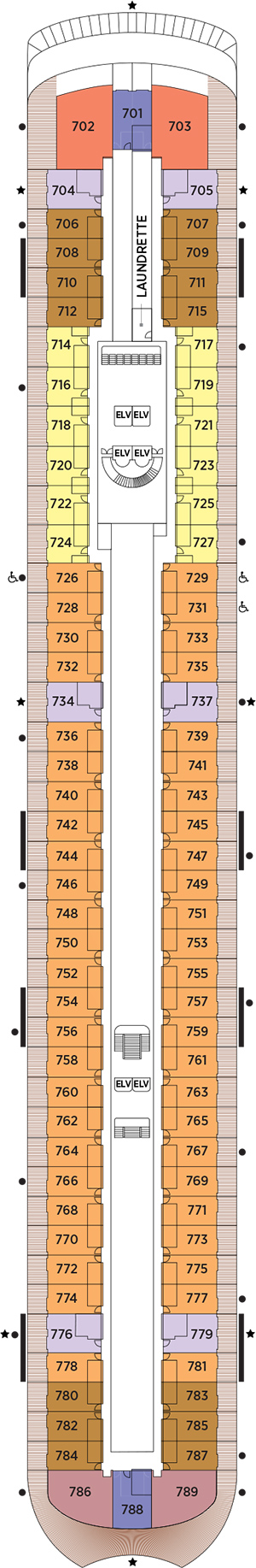 Seven Seas Prestige Deck 7 deck plan