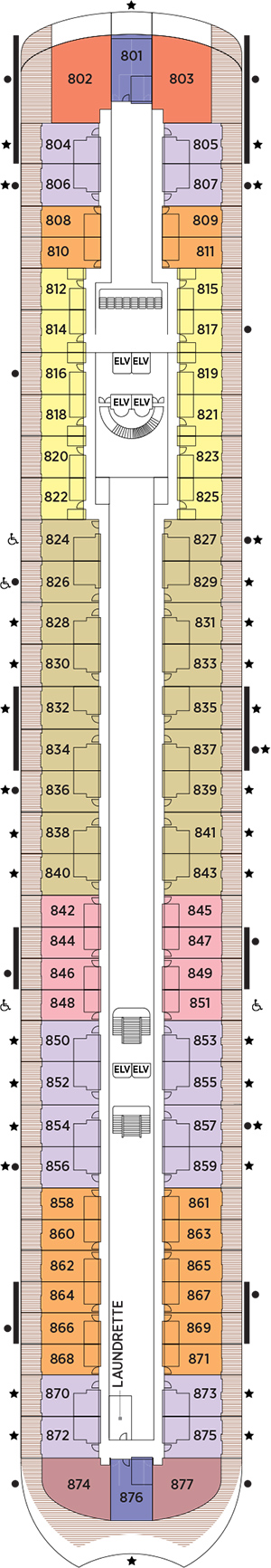 Seven Seas Prestige Deck 8 deck plan