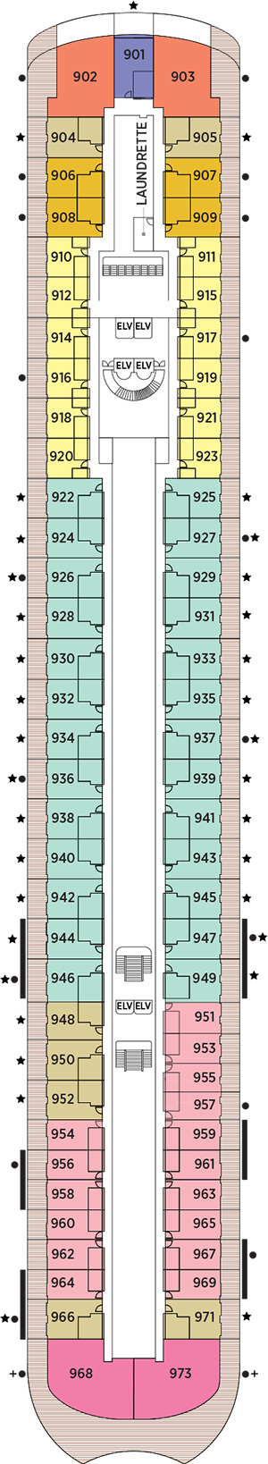 Seven Seas Prestige Deck 9 deck plan