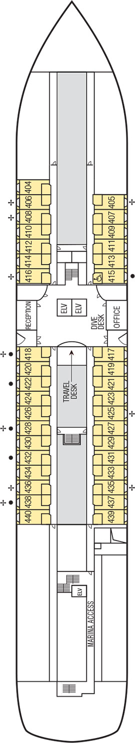 m/s Paul Gauguin Deck 4 deck plan