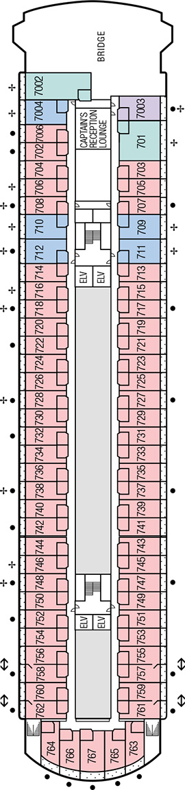 m/s Paul Gauguin Deck 7 deck plan