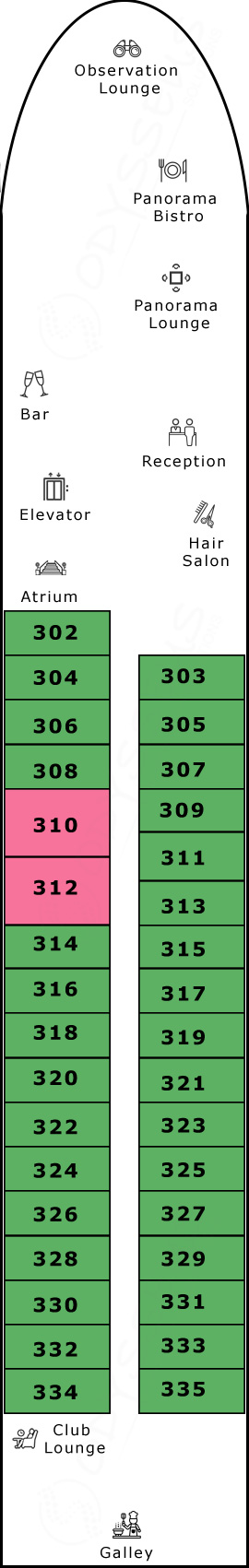 Avalon Passion Royal Deck deck plan