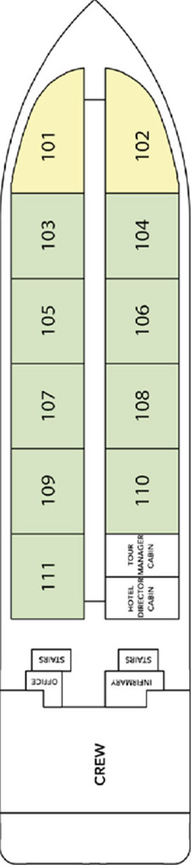 Delfin III Main Deck deck plan