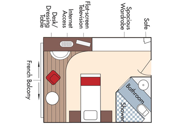 Single Balcony Stateroom
