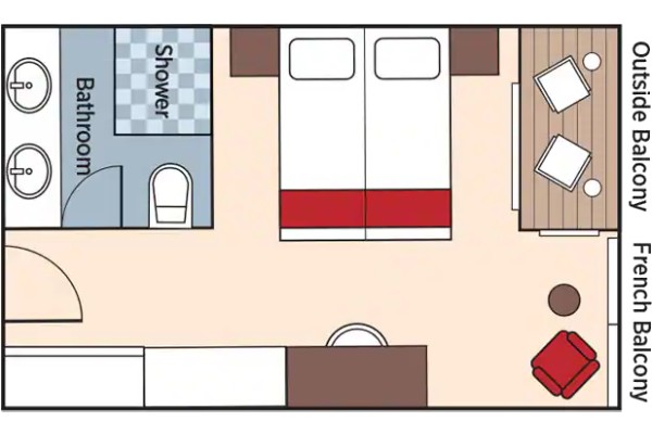 Twin Balcony Stateroom