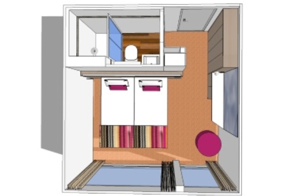 Upper Deck 2 Twin Beds