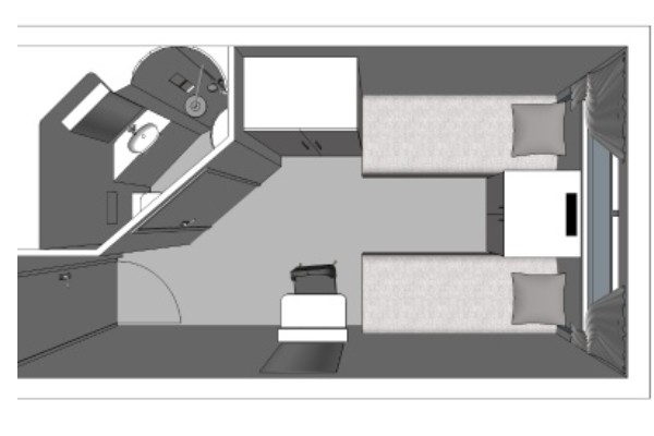 Main Deck 2 Single Beds Suite