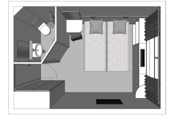 Main Deck 2 Twin Beds
