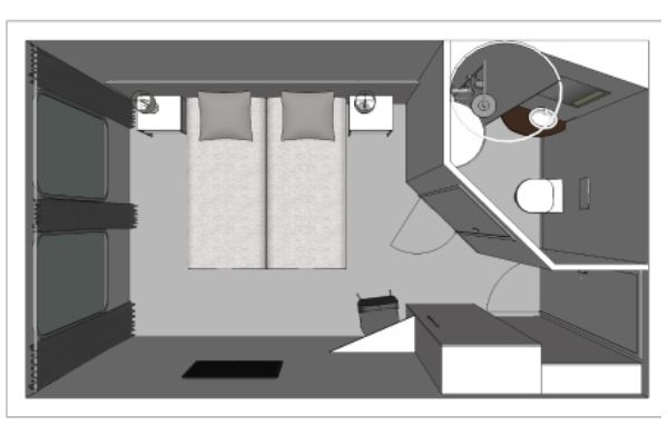 Upper Deck 1 Double Bed