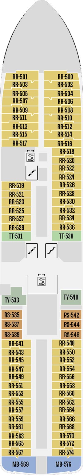 MS Roald Amundsen Deck 5 deck plan