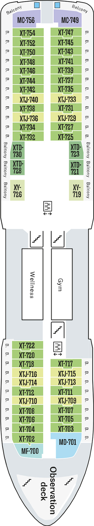 MS Roald Amundsen Deck 7 deck plan