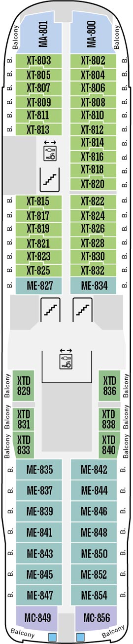 MS Roald Amundsen Deck 8 deck plan