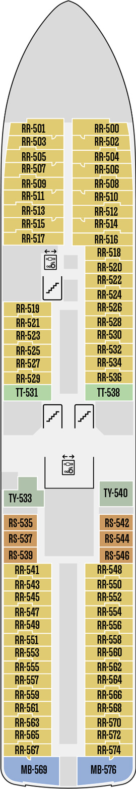 MS Fridtjof Nansen Deck 5 deck plan