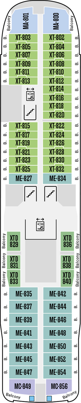 MS Fridtjof Nansen Deck 8 deck plan